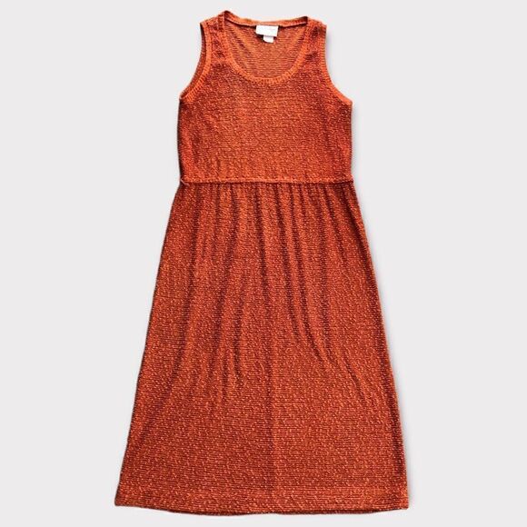 VTG 70s Jonathan Logan Ginger Brown Woven Midi Dress Cardigan Set USA Made 4/6 - Picture 7 of 10